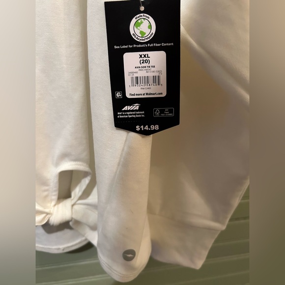 NWT Avia Women's Stylish Workout White Sweatshirt Size XXL - Picture 4 of 9